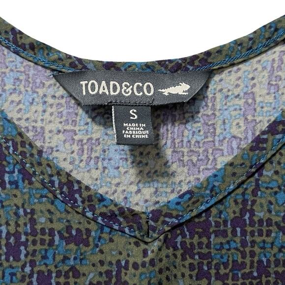 Toad & Co Sunkissed Petal Mini Dress Size S Green Laser Cutout Hem Stretch - Picture 7 of 9